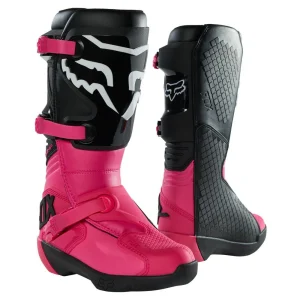 Botas Moto Mujer Comp Rosado Fox