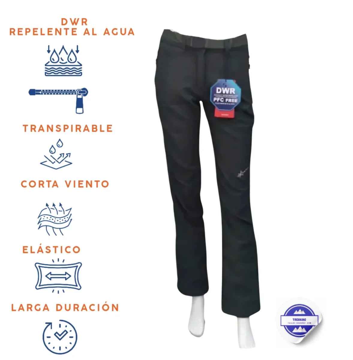 Pantalón trekking invierno verde mujer - Imagen 7