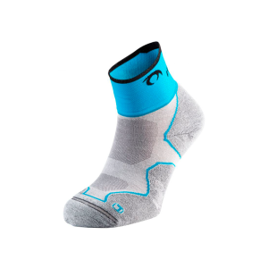 Calcetín de running Lurbel Desafio Three Gris Hielo / Turquesa