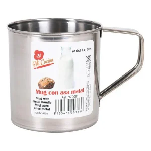 taza metálica camping o senderismo