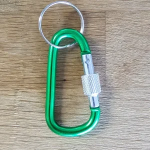 Mosquetón aleación metálica 6 cm con rosca