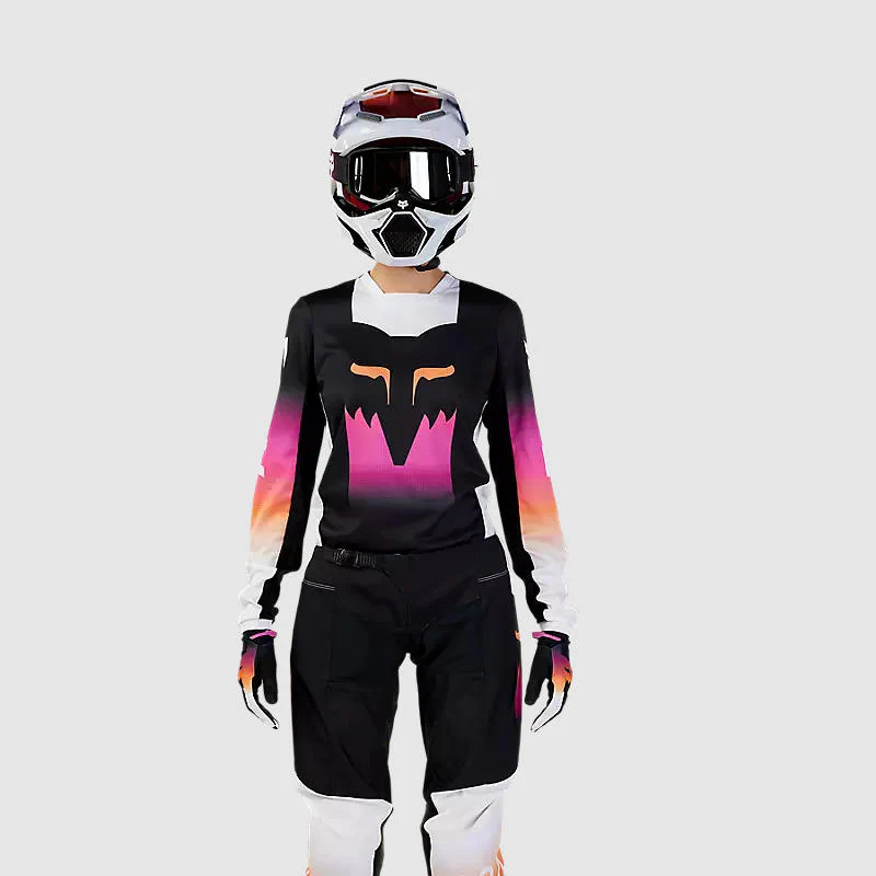 Polera Moto Mujer 180 Flora Negro/Rosado Fox - Imagen 3