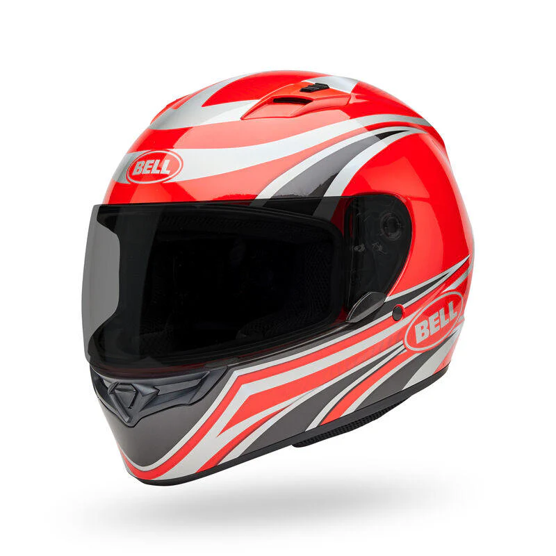 Casco Moto Calle Qualifier Conduit Rojo/Plateado Certificado QR Bell - Imagen 2