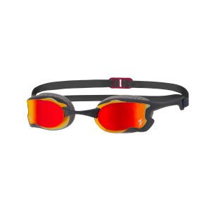Lentes Natación ZOGGS Raptor Rojo/Negro/Gris – Espejado